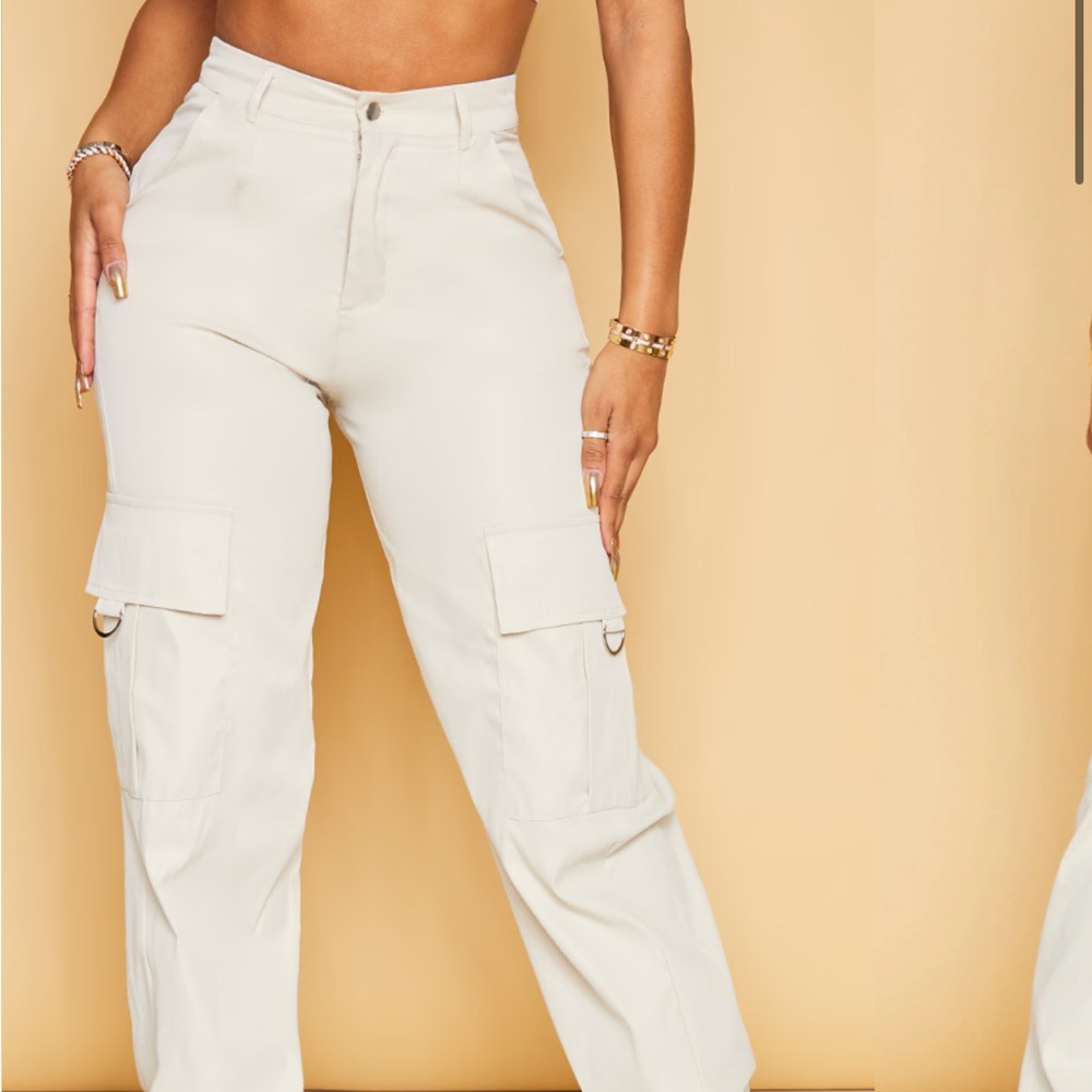Prettylittlething shape stone buckle detail cargo pants